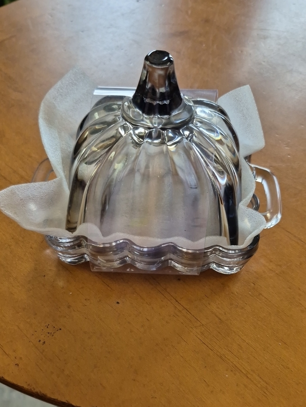 Robert Stanley Smoke Glass Pumpkin Butter Dish